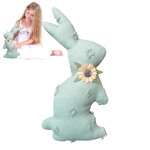 Dubbulon Bunny Dolls für Mädchen, Bunny Doll Toy,Bunny Kids Pillow | Plüsch Kaninchenspielzeug, süße Hasenpuppe, Osterplüsch mit Blumendesign, Mehrzweck für Wohnzimmer, Lernraum von Dubbulon