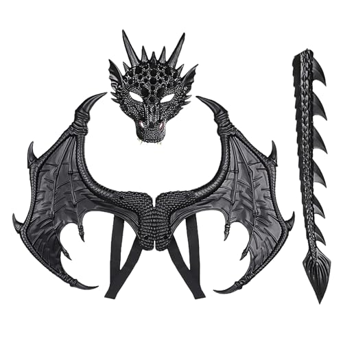 Dubbulon Drachenkostüm Für Kinder, Halloween Zubehör & Requisiten, Bequemes Halloween Drachenkostüm-Set für Kinder für Maskerade, Cosplay, Karneval und Bühne Dubbulon Drachenkostüm Für Kinder, Halloween Zubehör & Requisiten, Bequemes Halloween Drachenkostüm-Set für Kinder für Maskerade, Cosplay, Karneval und Bühne von Dubbulon