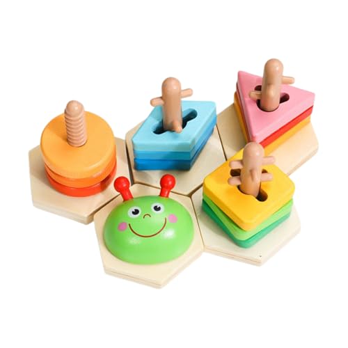 Dubbulon Holz Formen Sortierspielzeug,Farbstapelspielzeug - Lernspielzeug Für Kleinkinder Mit Förderung Der Entwicklung Für Zuhause Unterwegs Kindergarten Dubbulon Holz Formen Sortierspielzeug,Farbstapelspielzeug - Lernspielzeug Für Kleinkinder Mit Förderung Der Entwicklung Für Zuhause Unterwegs Kindergarten von Dubbulon