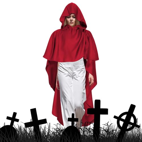 Dubbulon Kapuzenumhang Damen | Halloween Renaissance Umhang | Gothic Kostüm Herren Umhang für Halloween Party Cosplay Festival Bühne Ritter Mittelalter Dubbulon Kapuzenumhang Damen | Halloween Renaissance Umhang | Gothic Kostüm Herren Umhang für Halloween Party Cosplay Festival Bühne Ritter Mittelalter von Dubbulon