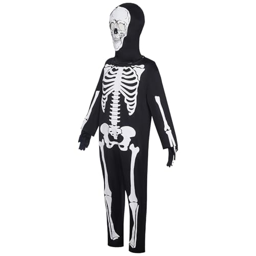 Dubbulon Kinder Halloween Skelett Kostüm | Leuchtendes Skelett Overall Halloween Kostüm für Kinder - Party-Outfit und Cosplay-Zubehör für Kleinkinder und für Cosplay-Festivals, Veranstaltungen Dubbulon Kinder Halloween Skelett Kostüm | Leuchtendes Skelett Overall Halloween Kostüm für Kinder - Party-Outfit und Cosplay-Zubehör für Kleinkinder und für Cosplay-Festivals, Veranstaltungen von Dubbulon