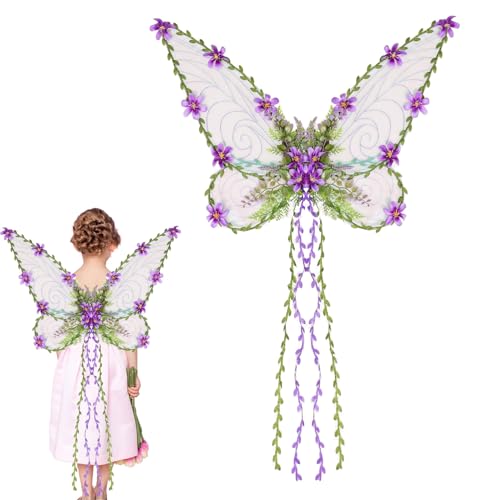 Dubbulon Kinder flügel | Kostüm Schmetterlingsflügel mit 3D und Blättern - Kostüm Zubehör für Frauen und Kinder Halloween Festival Cosplay Dubbulon Kinder flügel | Kostüm Schmetterlingsflügel mit 3D und Blättern - Kostüm Zubehör für Frauen und Kinder Halloween Festival Cosplay von Dubbulon