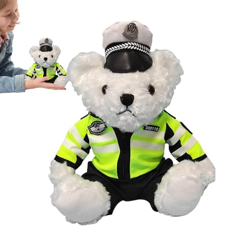Dubbulon Polices Bär Plüsch - Richtlinien Plüschtier | Weicher Plüschbär mit abnehmbarem Polizei, Plüschtier für Kinder, Mädchen und Dubbulon Polices Bär Plüsch - Richtlinien Plüschtier | Weicher Plüschbär mit abnehmbarem Polizei, Plüschtier für Kinder, Mädchen und von Dubbulon