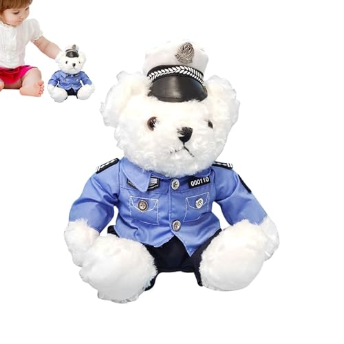 Dubbulon Richtlinien Bären-Plüschtier, Richtlinien en Kuscheltiere, Niedlicher Plüschbär mit abnehmbarem Polices-, Stofftier für Geburtstags- und Weihnachtsüberraschungsgeschenke Dubbulon Richtlinien Bären-Plüschtier, Richtlinien en Kuscheltiere, Niedlicher Plüschbär mit abnehmbarem Polices-, Stofftier für Geburtstags- und Weihnachtsüberraschungsgeschenke von Dubbulon