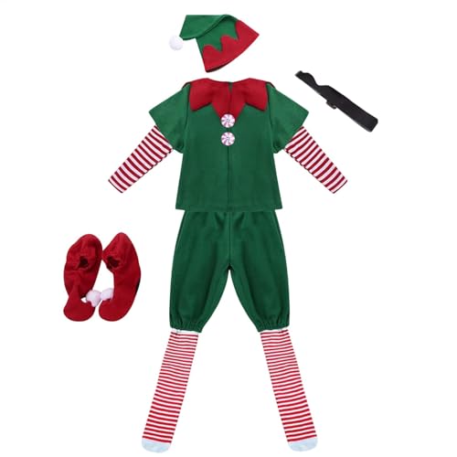 Dubbulon Weihnachtself Kostüm Set - Elfe Kostüm Weihnachten Halloween Elfe | Elf Kostüm Für Kinder Und Erwachsene Weihnachtself, Weihnachten, Wichtel, Kostüm Für Karneval Weihnachten Cosplay partys von Dubbulon