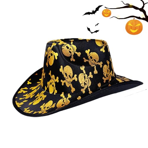 Dubbulon Western Cowgirl Hut | Totenkopf-Muster Sommer-Westernhut Mit Kordel | Kostümzubehör Für Familienfeiern Veranstaltung Karneval Dubbulon Western Cowgirl Hut | Totenkopf-Muster Sommer-Westernhut Mit Kordel | Kostümzubehör Für Familienfeiern Veranstaltung Karneval von Dubbulon