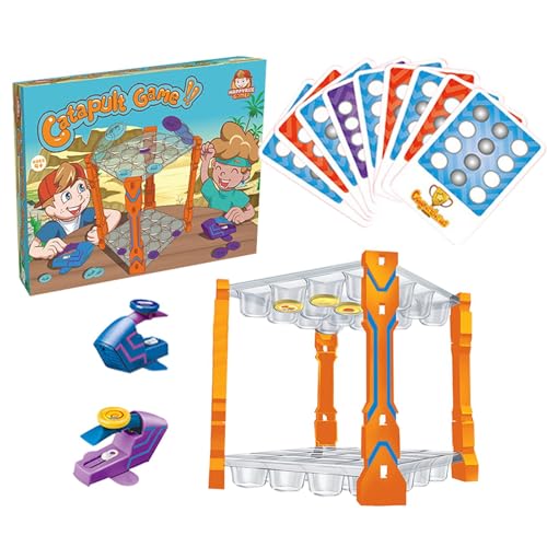 Katapult-Brettspiel, Katapult-Spiel | Familienbrettspiel,Katapultspiel, 2-Spieler-Spiel, Hand-Auge-Koordinationsspielzeug für Kleinkinder im Alter von 4–6 Jahren von Dubbulon