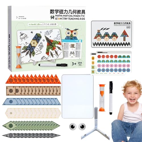 Magnetische Geometrieblöcke, Magnettafel-Puzzle,Magnetische Blöcke Puzzle Denksportaufgaben | Mathematische Lehrmittel, kreative magnetische Musterblöcke, Puzzle für und Mädchen von Dubbulon