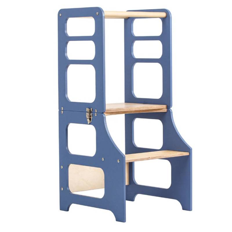 Duck Woodworks Klappbarer Lernturm, Blau von Duck Woodworks