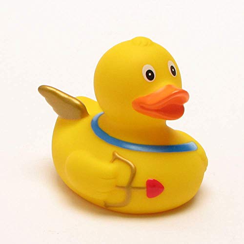 Badeente Amor I Quietscheente I Duckshop I L: 8 cm I inkl. Badeenten-Schlüsselanhänger im Set von Duckshop