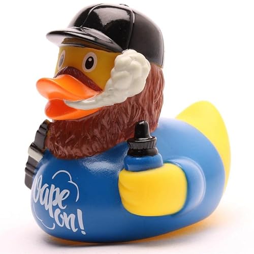 Badeente Dampfer I Quietscheentchen I L: 8,5 cm I inkl. Badeenten-Schlüsselanhänger von Duckshop