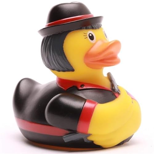 Duckshop I Badeente Gangster Braut inkl. Quietscheentchen-Schlüsselanhänger im Set I L9cm I Quietscheente I Geschenk für Serien-Fans I Geschenk für Film-Fans von Duckshop