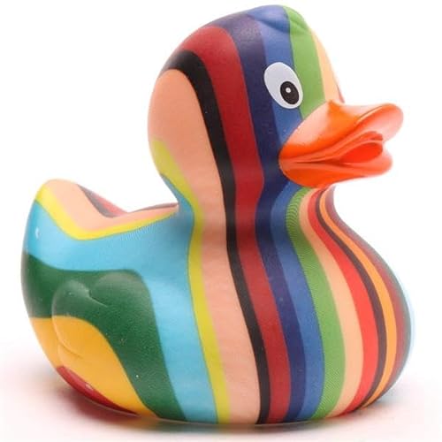 Badeente L: 8 cm - viele Farben (Regenbogen Rutsche) von Duckshop