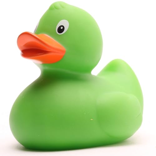 Badeente L: 8 cm - viele Farben (grün/organge) von Duckshop