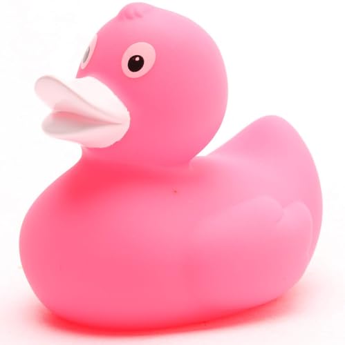 Badeente L: 8 cm - viele Farben (pink/Weiss) von Duckshop