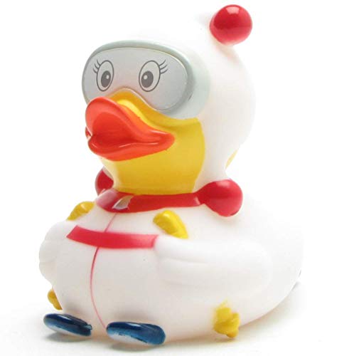 Badeente Skifahrerin I Quietscheente I Duckshop I L: 7,5 cm von Duckshop