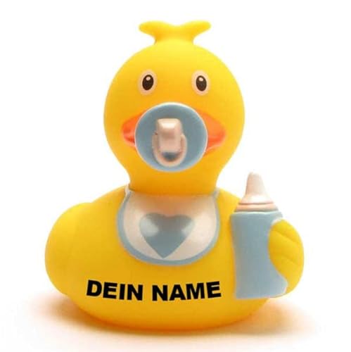 Badeente - personalisierbar (Baby Ente Junge) von Duckshop