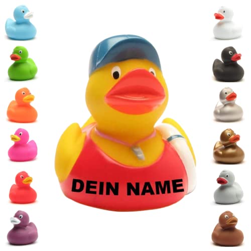 Badeente - personalisierbar (Bademeister Ente) von Duckshop