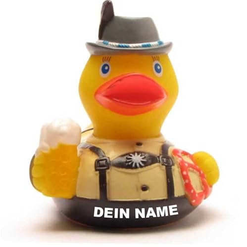 Badeente - personalisierbar (Bayer mit Brezel Ente) von Duckshop