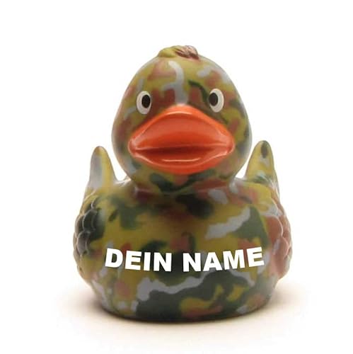 Badeente - personalisierbar (Camouflage Ente) von Duckshop