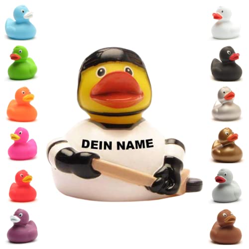 Badeente - personalisierbar (Eishockey Ente) von Duckshop