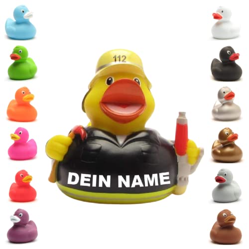 Badeente - personalisierbar (Feuerwehr Ente) von Duckshop