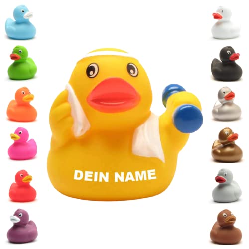 Badeente - personalisierbar (Fitness Ente) von Duckshop