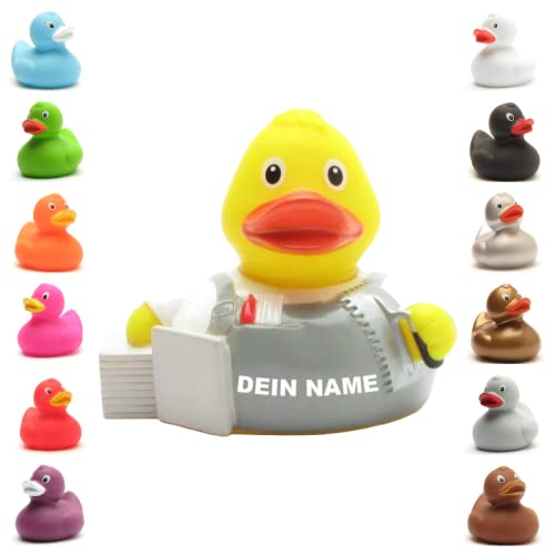 Badeente - personalisierbar (Fliesenleger Ente) von Duckshop