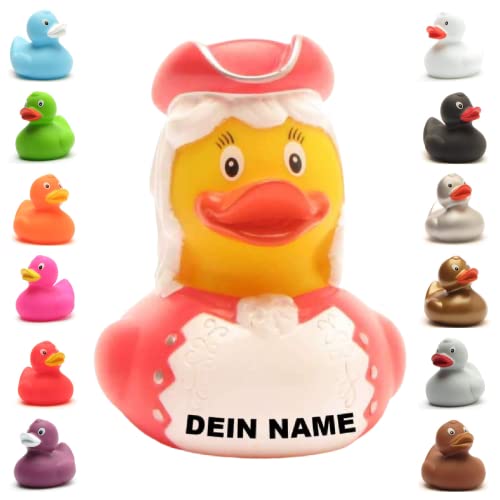 Badeente - personalisierbar (Funkenmariechen rot Ente) von Duckshop