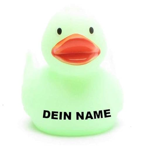 Badeente - personalisierbar (Glow in The Dark Ente (grün)) von Duckshop