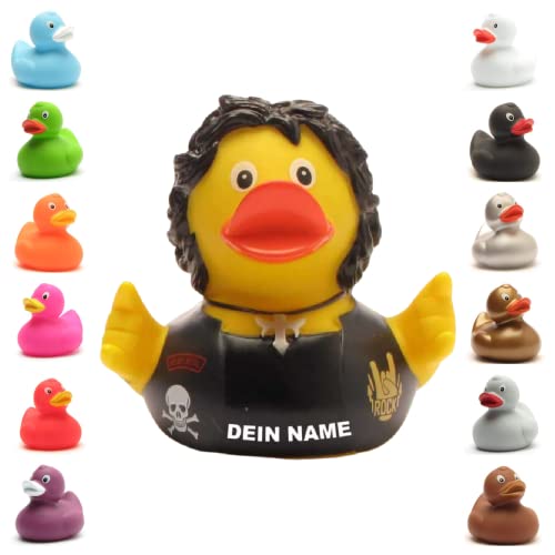 Badeente - personalisierbar (Heavy Metal Ente) von Duckshop