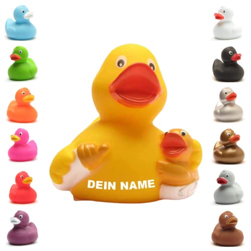 Badeente - personalisierbar (Mama mit Nuckelflasche Ente) von Duckshop