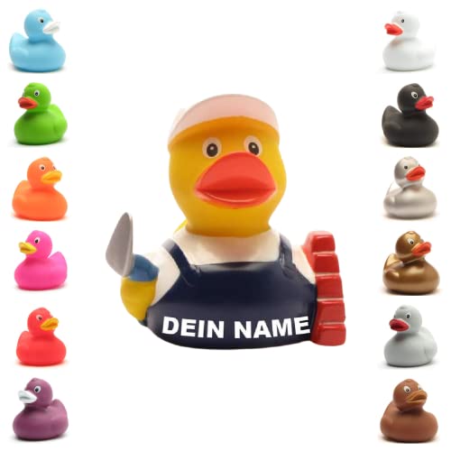 Badeente - personalisierbar (Maurer Ente) von Duckshop