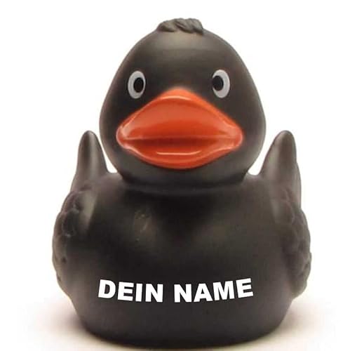 Badeente - personalisierbar (Merle Ente (schwarz)) von Duckshop