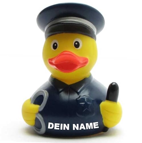 Badeente - personalisierbar (Polizist Ente) von Duckshop