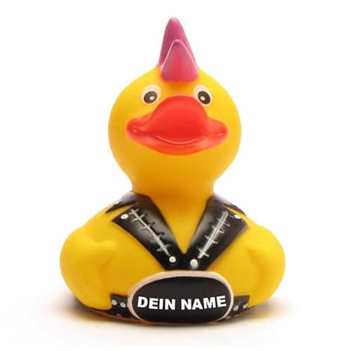 Badeente - personalisierbar (Punker Ente) von Duckshop