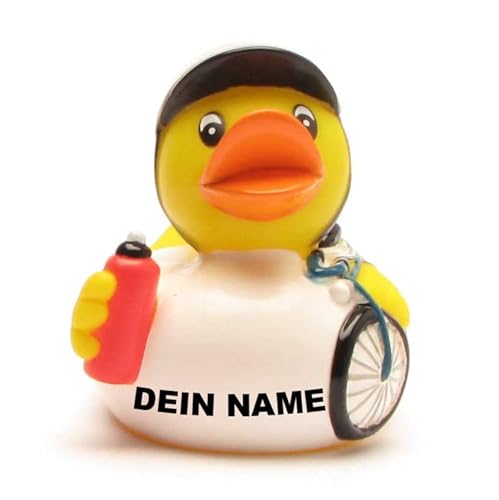 Badeente - personalisierbar (Radrennfahrer Ente) von Duckshop