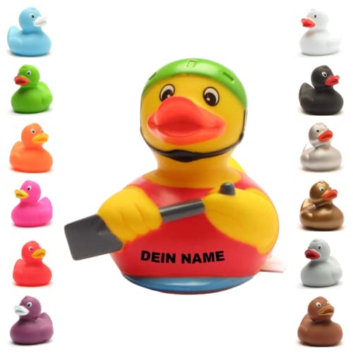 Badeente - personalisierbar (Ruderboot Ente) von Duckshop