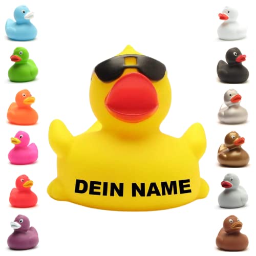 Badeente - personalisierbar (Sonnenbrille Ente) von Duckshop