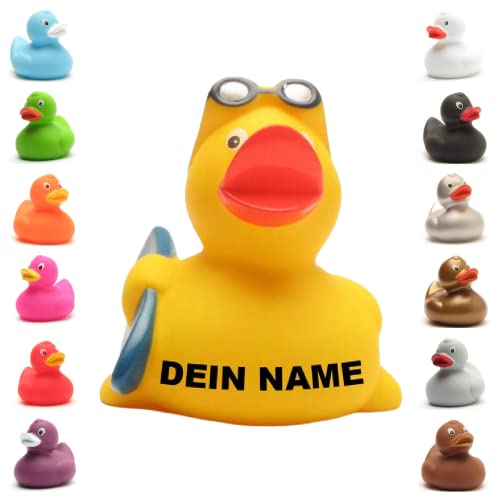 Badeente - personalisierbar (Surfer Ente) von Duckshop