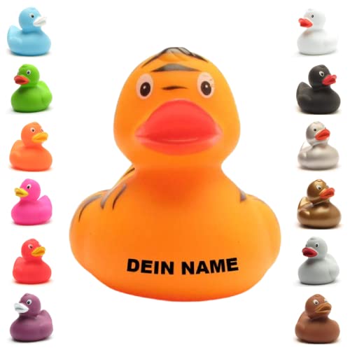 Badeente - personalisierbar (Tiger Ente) von Duckshop