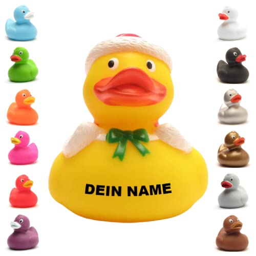 Badeente - personalisierbar (Weihnachtsmann Ente) von Duckshop