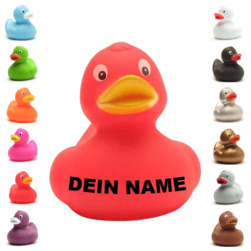 Badeente - personalisierbar (rot) von Duckshop