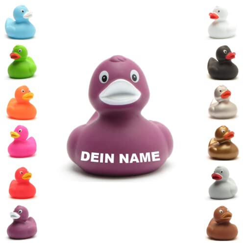 Badeente - personalisierbar (violett) von Duckshop