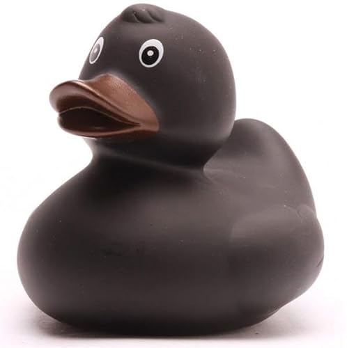 Badeenten Dutch Ducky (Badeente schwarz mit goldenem Schnabel) von Duckshop