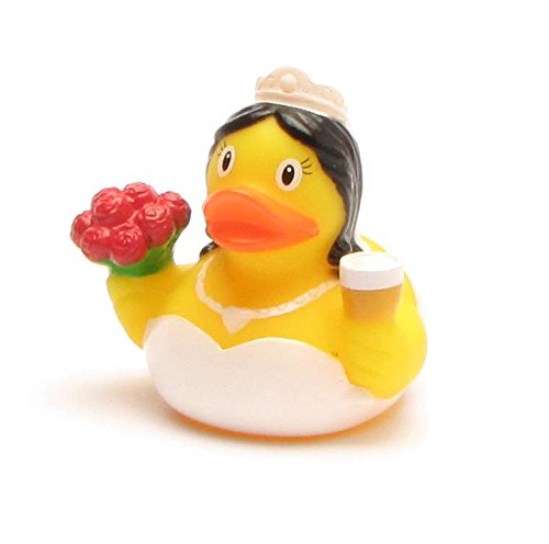 Braut Mini Quietscheente I Badeente I L: 4,5 cm von Duckshop