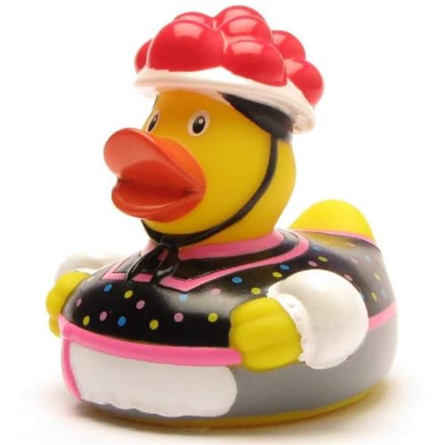 Duckshop I Badeente Schwarzwald Frau I Quietscheente I L: 7.5 cm - inkl. Quietscheentchen -Schlüsselanhänger im Set I Geschenk Reise-Fans I Souvenir von Duckshop