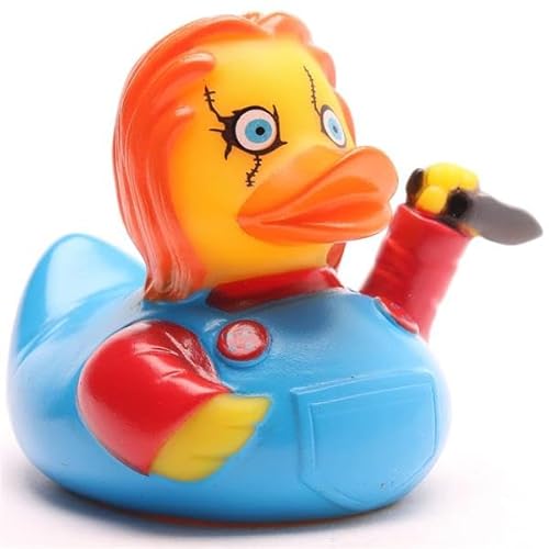 Creepy Cuddler Badeente - inkl. Gummienten-Schlüsselanhänger im Set I L9cm I Quietscheente I Geschenk für Horror Fans von Duckshop