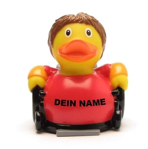 DUCKSHOP Badeenten - personalisierbar (Ente Rollstuhlfahrer) von Duckshop