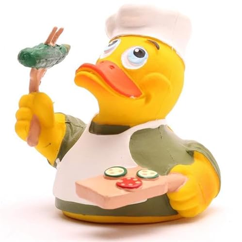 DUCKSHOP I Veggie Duck I Quietscheentchen I L: 7,5 cm I Badeente I Gummiente von Duckshop